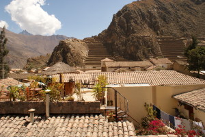 Ollantaytambo view from restaurant (photo by Kirsten Koza Writers' Expeditions)