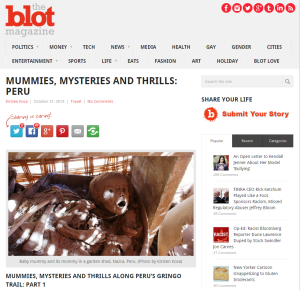 the blot mummies mysteries and thrills story by Kirsten Koza