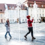 Fountains in Sibiu - past Writers' Expeditions participants. (Photo by Christopher Campbell)