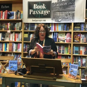 Kirsten Koza at "Wake Up and Smell the Shit" book launch at Book Passage, in San Francisco
