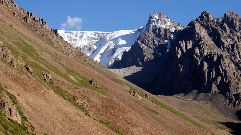 Chok-Tal Mountain, above Chong-Kemin, in the Celestial Mountains of Kyrgyzstan. I didn't want to be caught up here at night.(Photo by Kirsten Koza)