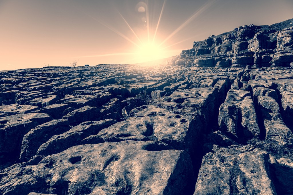 Malham Cove was a film location used in "Harry Potter and the Deathly Hallows" and is in walking distance from our lodgings.(Photo by George Hodan)