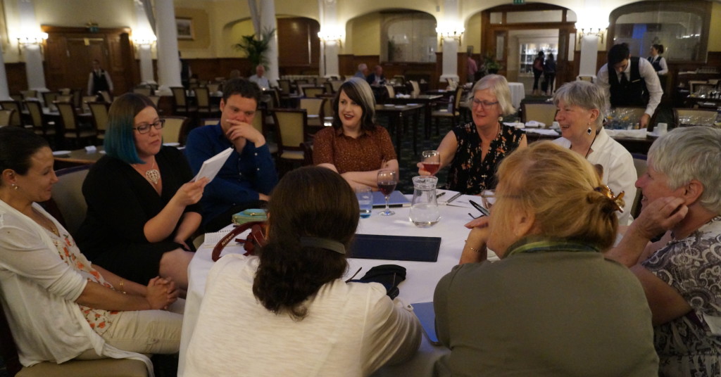 2018's participants reading their indecencies at the Old Swan (photo by Kirsten Koza)