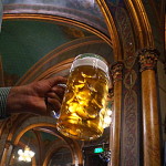 Beer at the Beer Chariot, Bucharest. (Photo by Kirsten Koza, Writers' Expeditions)